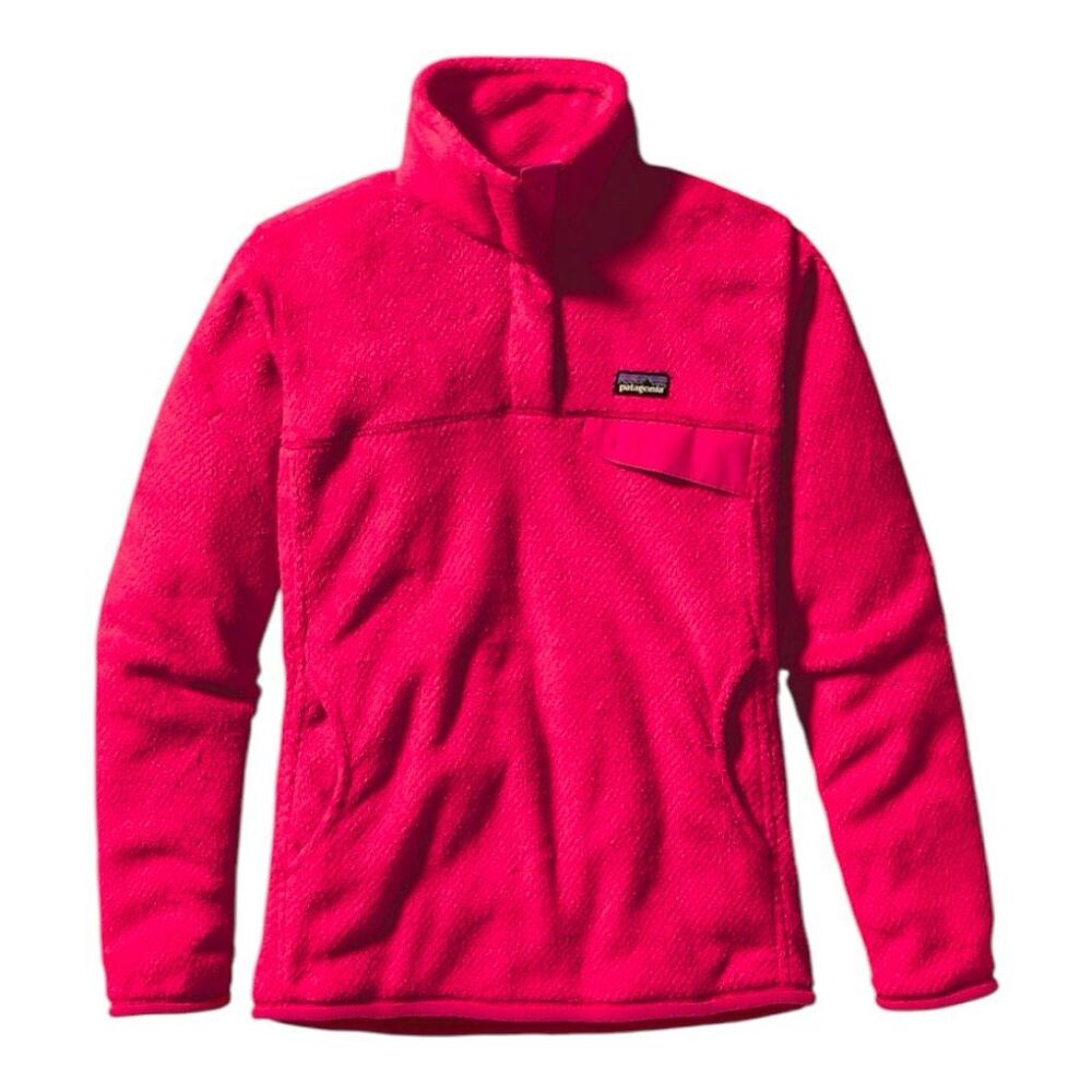 Patagonia Womens Re-Tool Snap Fleece Pullover Jacket Radiant Magenta XDye Small